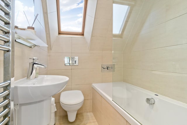 The property's light and modern bathroom.