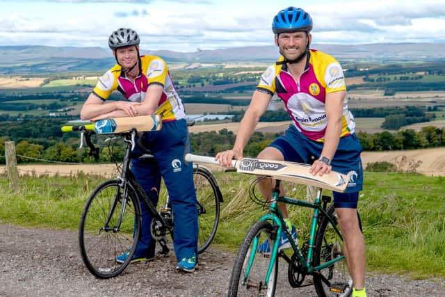 Ali Evans and Craig Wallace cycling for Brain Tumour Research
