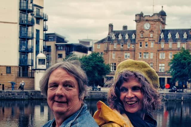 Jo Clifford and Maria MacDonell are neighbours who live near the Water of Leith. Photo: Ellie J McMaster