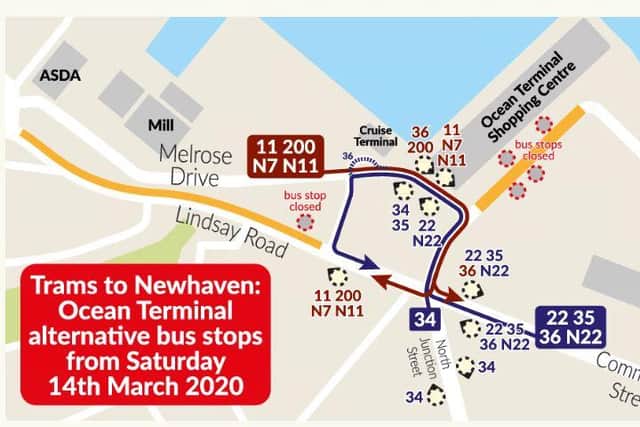 Temporary bus stops will be in place at Ocean Terminal from 14 March