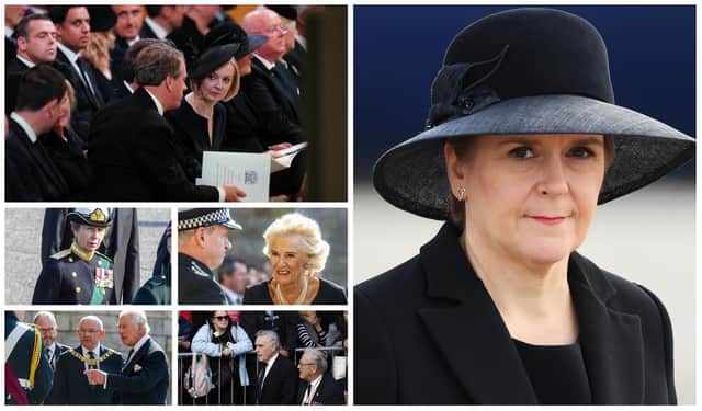 A host of famous faces including First Minister Nicola Sturgeon and Prime Minister Liz Truss were in attendance at Edinburgh's St Giles' Cathedral on Monday to pay their respects to Queen Elizabeth III.