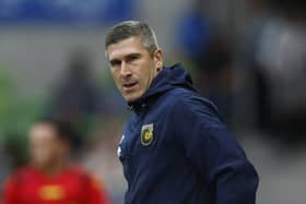 Central Coast Mariners head coach Nick Montgomery has signalled his interest in the Hibs job. Picture: Daniel Pockett / Getty Images