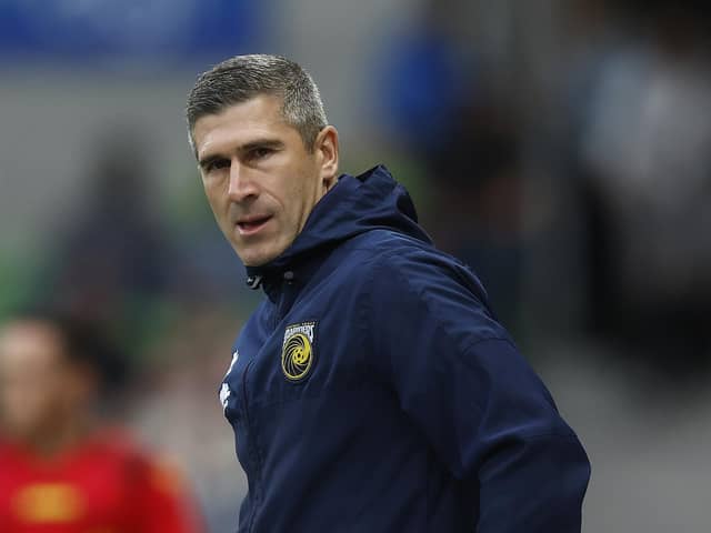 Central Coast Mariners head coach Nick Montgomery has signalled his interest in the Hibs job. Picture: Daniel Pockett / Getty Images