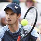 Andy Murray plays a return to Italy's Matteo Berrettini during the ATP tennis men's final. Picture: Bernd Wei'brod/  AP