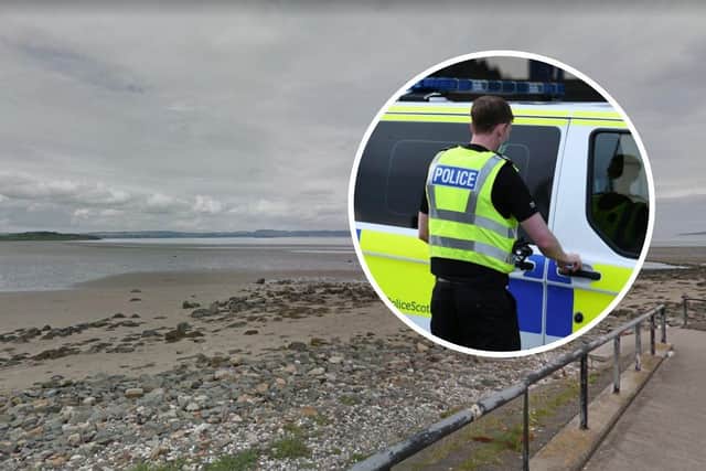 Police rushed to Silverknowes Beach in Edinburgh after a man was spotted struggling in the water.