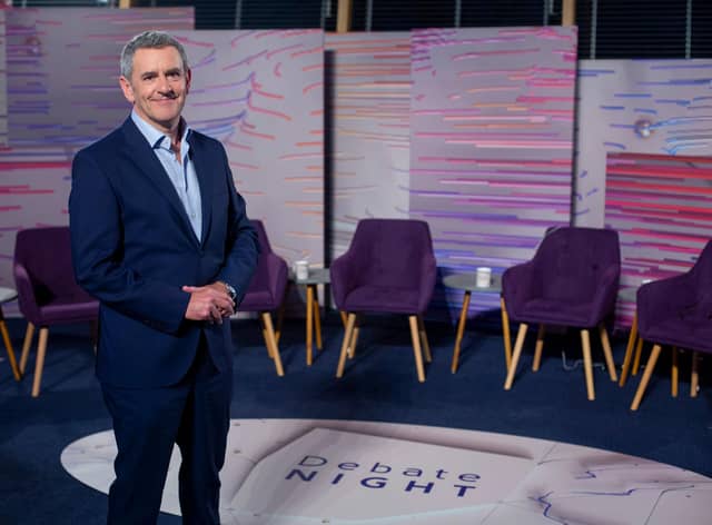 Debate night with Stephen Jardine will be broadcasting in Edinburgh City Centre on Wednesday September 29 at 10.30pm (Photo: BBC).