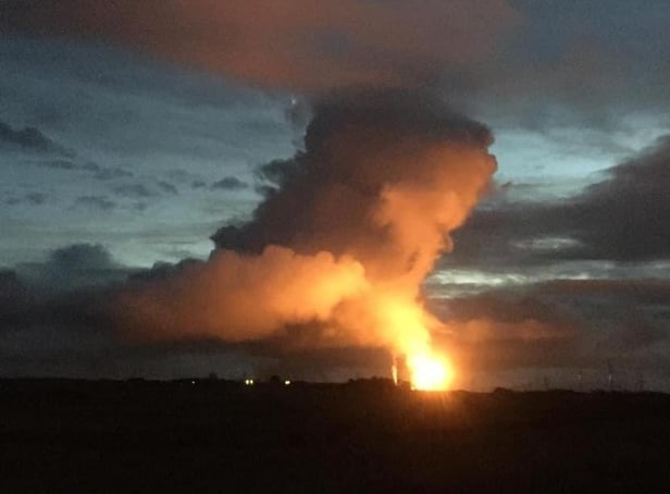 The flaring at Mossmorran earlier this month which led to more than 700 complaints to Scottish Environment Protection Agency (SEPA) Pic: Margaret Paterson