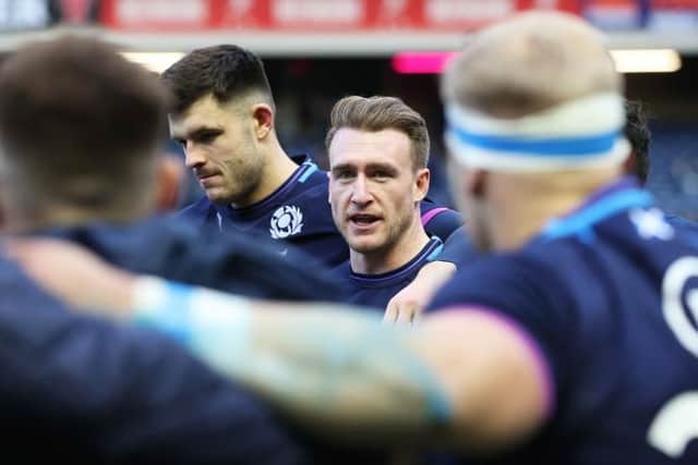 Scotland captain Stuart Hogg at full timeof the  Autumn Nations Series match between Scotland and Japan at BT Murrayfield.  (Photo by Craig Williamson / SNS Group)