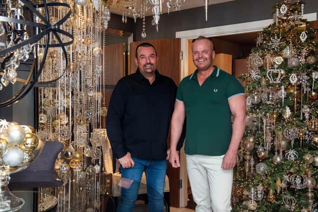 Owners of The Light House, Paul McCarroll and Phylip Mullan-Reid, whose new build home in the former Athletes' Village in Glasgow is one of five vying for the title of Scotland's Christmas Home of the Year in the BBC Scotland show.