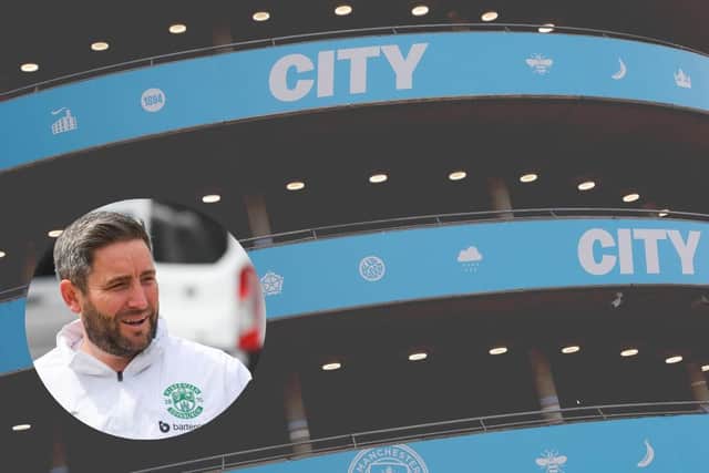 Lee Johnson is keen to make the most of his links with the City Football Group to benefit Hibs