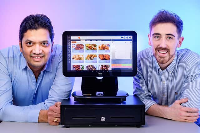 From left: ePOS Hybrid founder and CEO Bhas Kalangi, and head of growth Andrew Gibbon. Picture: Ian Georgeson.