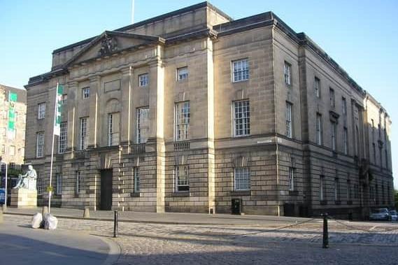 Three men caught running a drugs smuggling operation were jailed in Edinburgh in June. Craig Dineen, David McMillan and Andrew Mullin transported thousands of pounds worth of cannabis from England to Scotland. The men, who have links to serious organised crime, were jailed for a total of 12 years and nine months.
At the High Court in Edinburgh (pictured), Dineen, 30, of Renfrew, was imprisoned for six years. McMillan, 40, of Glasgow, was sentenced to five years and three months, while Mullin, 46, also of Glasgow, was jailed for 18 months. McMillan’s brother Craig, 36, was sentenced to 18 months in prison for drugs offences and a fourth gang member, Stephen Hamilton, 31, was given a community payback order, demanding he carry out 225 hours of unpaid work.