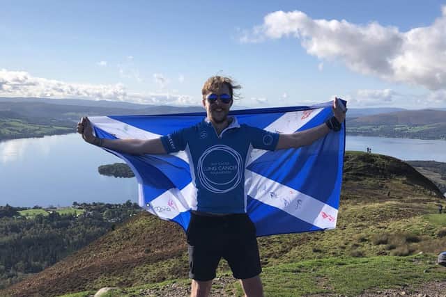 Ross McIntosh has vowed to walk, hike or cycle 500 miles in the month of October for the Roy Castle Lung Cancer Foundation