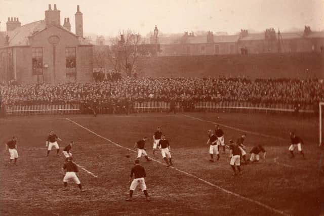 Action from the 1896 Scottish Cup final in which John O'Neill made his sole competitive Hibs appearance