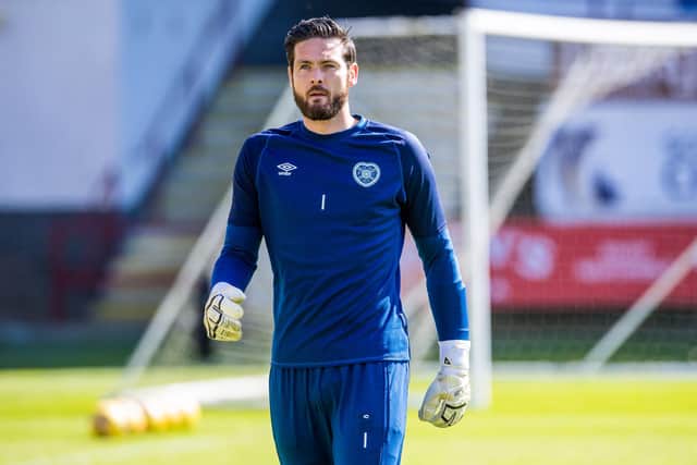 Craig Gordon had an interesting conversation with Hibs star Kevin Nisbet about the Championship. Picture: SNS