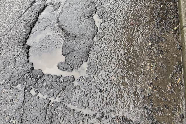Just some of the potholes said to have damaged cars on Lanark Road West