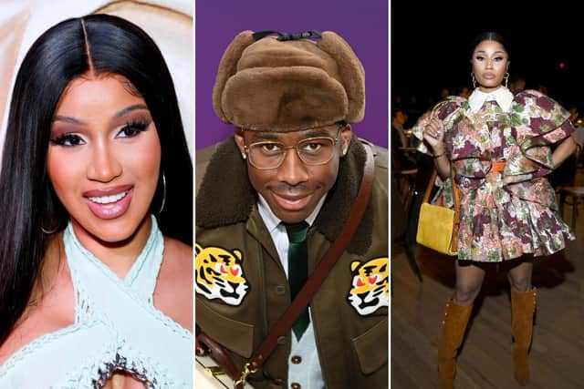 Seven headliners have been announced so far, including Cardi B (left), Tyler the Creator (centre), and Nicki Minaj (right). Photo: Arturo Holmes/Getty Images for Whipshots. Pascal Le Segretain/Getty Images For Louis Vuitton. Dimitrios Kambouris/Getty Images for Marc Jacobs.