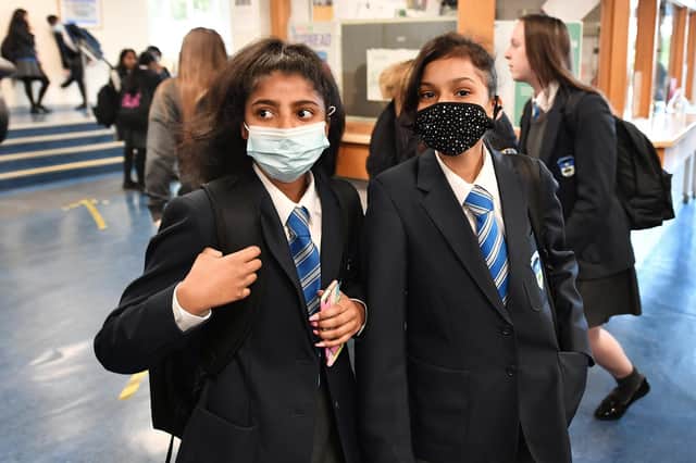 Pupils in their official uniform at a Scottish school. Picture: John Devlin