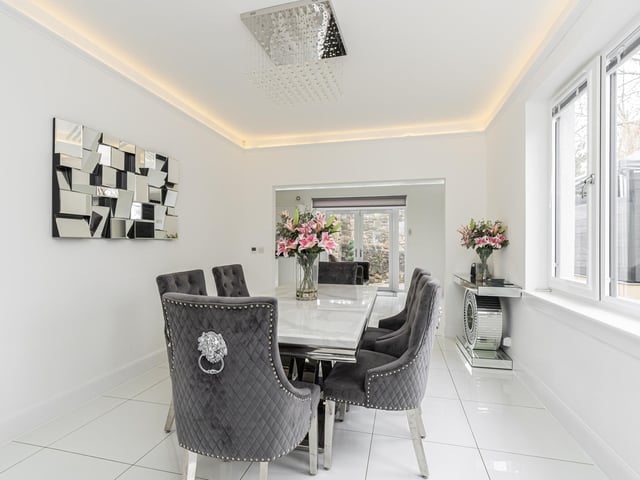 The spacious dining/family room.