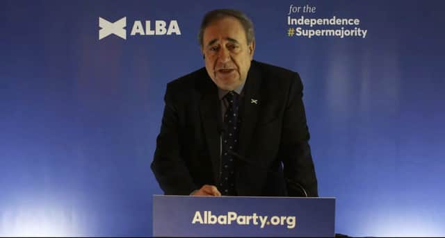 Alex Salmond launches the Alba party last Friday