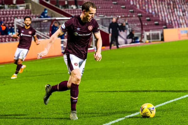 Christophe Berra surprised fans with his wing play to set up Craig Wighton for a goal. Picture: SNS