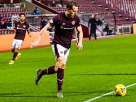 Christophe Berra surprised fans with his wing play to set up Craig Wighton for a goal. Picture: SNS