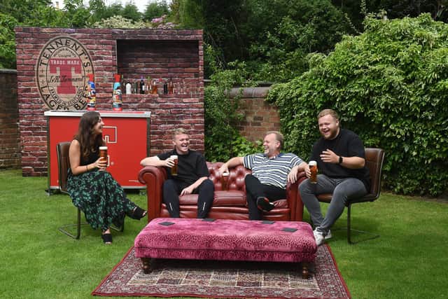 One lucky dad could win his very own back-garden pub experience thanks to Tennent's.