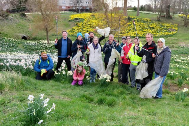 The Friends of St Katharine’s Park doing their bit to help keep Edinburgh's green spaces in good condition