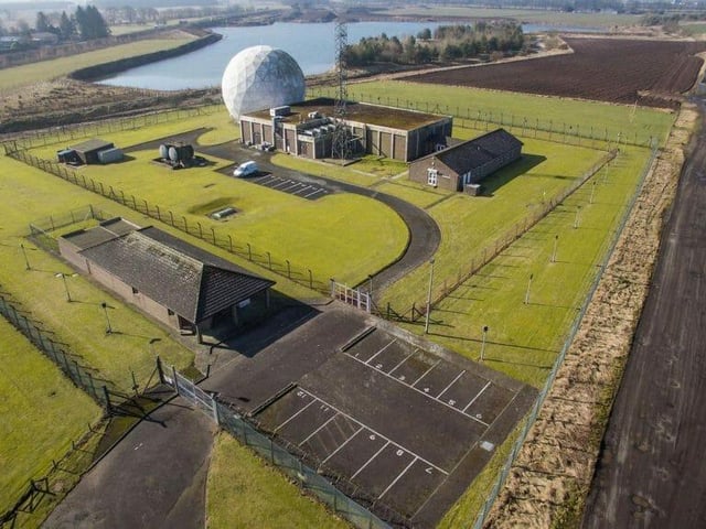 The former Balado Bridge NATO Communications Facility is surrounded by secure fencing, and the main building was built to withstand nuclear, biological and chemical attacks.