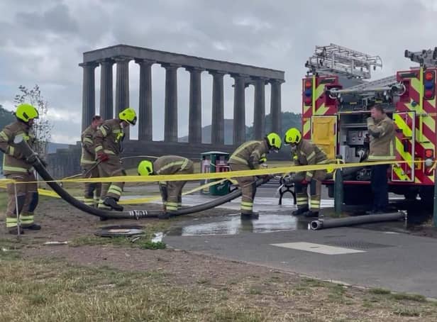 Edinburgh news: Fire at Calton Hill not treated as suspicious as emergency services leave the scene