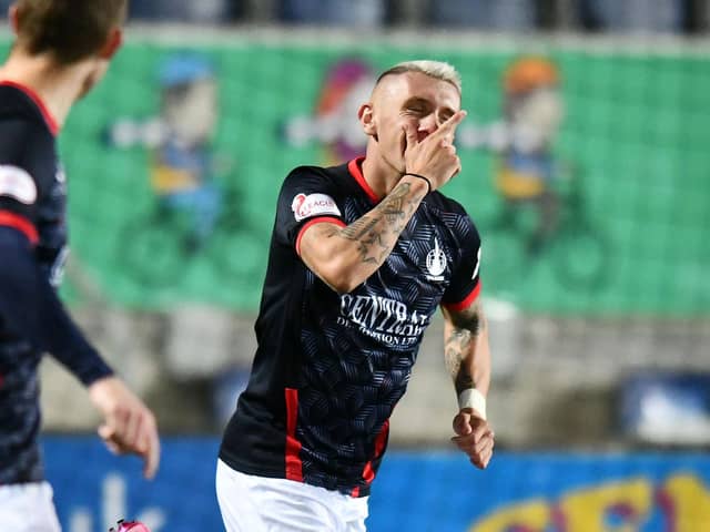 Callumn Morrison has taken well to life at Falkirk with five goals in seven games. Picture: Michael Gillen