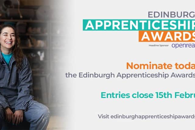 Nominations are now open for the Edinburgh Apprenticeship Awards 2021, sponsored by Openreach.