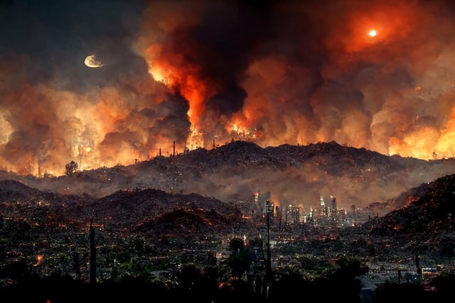 AI suggests more extreme wildfires in Los Angeles following its recent extreme temperatures over the last two years