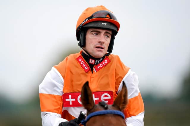 Jockey Brian Hughes will be a contender in the Scottish Grand National at Ayr