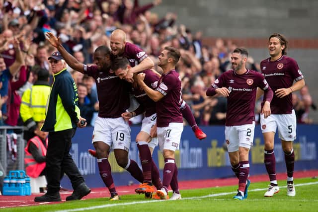 Hearts defeated Celtic at Tynecastle in August 2018. Picture: SNS