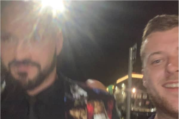 The two-time heavyweight world champion hit the Capital to find WWE star Drew McIntyre.