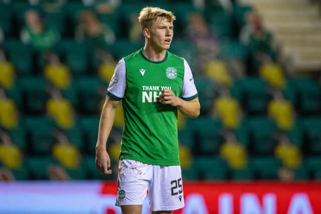 Hibs left-back Josh Doig has been the subject of speculation surrounding his future. Picture: SNS