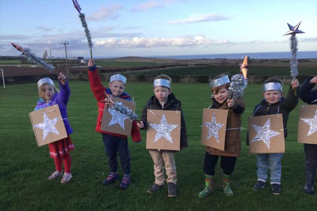 Stars on a hillside: Innerwick Primary youngsters