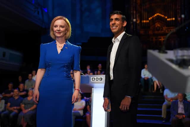 The Conservative party leadership race is down to its final two contenders, Liz Truss and Rishi Sunak (Picture: Jacob King/WPA pool/Getty Images)