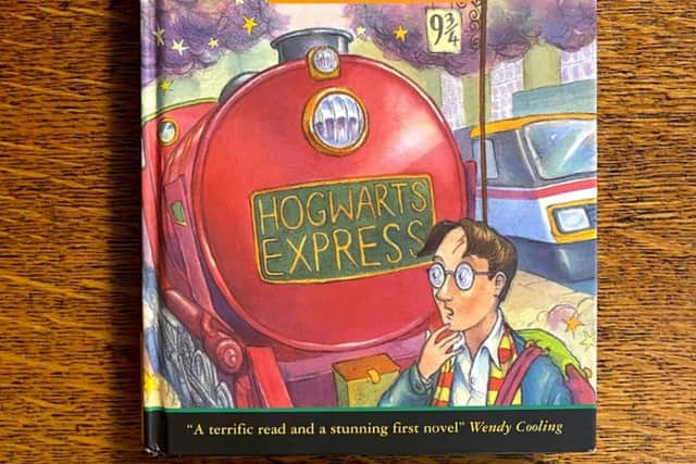 The first edition hardback copy of Harry Potter and the Philosopher’s Stone for just £10 in a bargain bucket. Picture: Hansons Auctioneers
