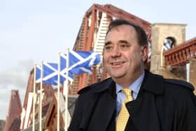 Alex Salmond beside the Forth Bridge in 2006.  Picture: Ian Rutherford