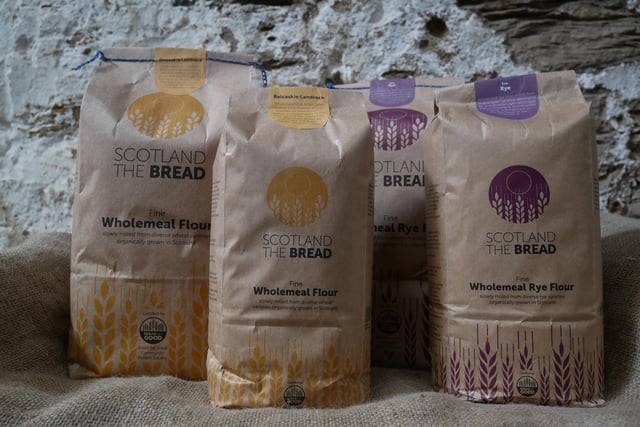 Scotland the Bread is a collaborative project to grow better grain and bake better, more sustainable bread. They use low energy mills to produce their flour while creating no waste from the grain. By supplying locally, they are able to reduce transport emissions in the supply chain. The traditional grains used in production were meticulously researched and chosen for their suitability for the Scottish growing conditions and climate, their biodiversity, high levels of vitamins and minerals, and their exceptional flavour.