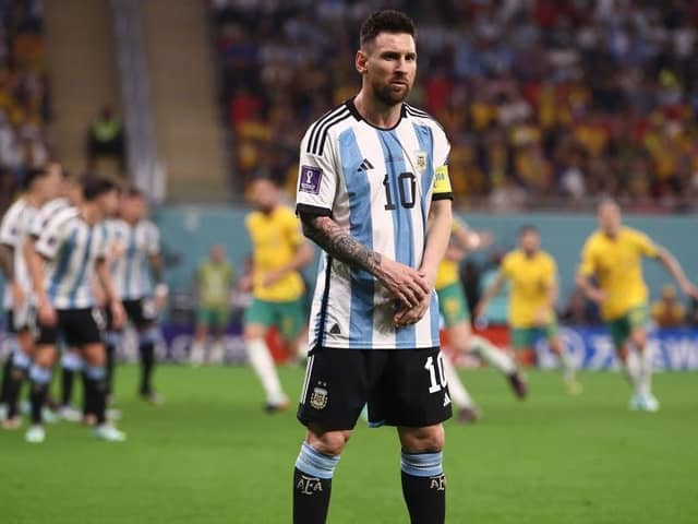 Lionel Messi made his 1000th career appearance in the last 16 match against Australia at the 2022 World Cup in Qatar. Picture: Getty