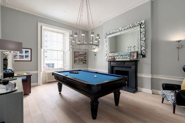 The games room races the rear of the house and overlooks the garden below, plus the study. The property is also wired throughout with the latest technology, including a Sonos Wireless HiFi Sound System and Apple TVs