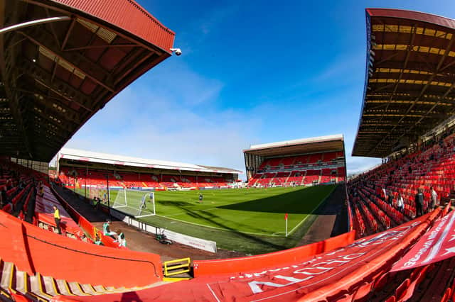 A general view of Pittodrie