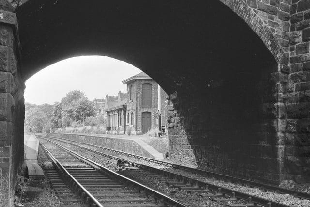 The closed Blackford Hill rail station at Blackford Avenue, pictured in June 1966.