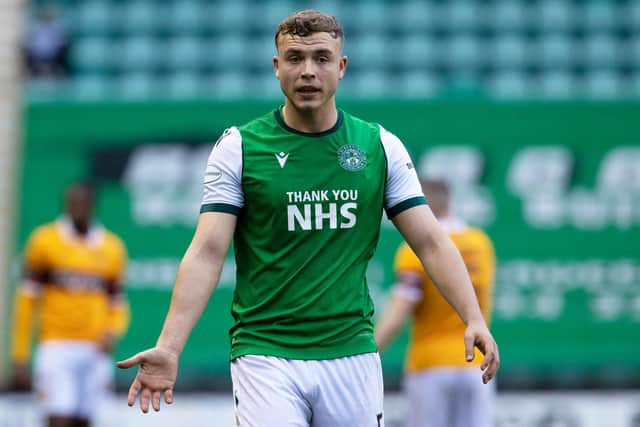 With Hibs winning games without him, defender Ryan Porteous had to wait patiently for his return to the starting line-up. Photo by Alan Harvey / SNS Group