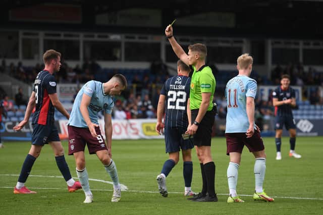 The booking received by Hearts' Ben Woodburn for diving in the 2-2 draw with Ross County has been rescinded.  (Photo by Craig Foy / SNS Group)
