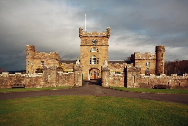 Perched on a cliff face on the Ayrshire coast, this castle is reputed to be home to at least seven ghosts, including a young woman wearing a ballgown and a piper who is said to play his pipes in the grounds.