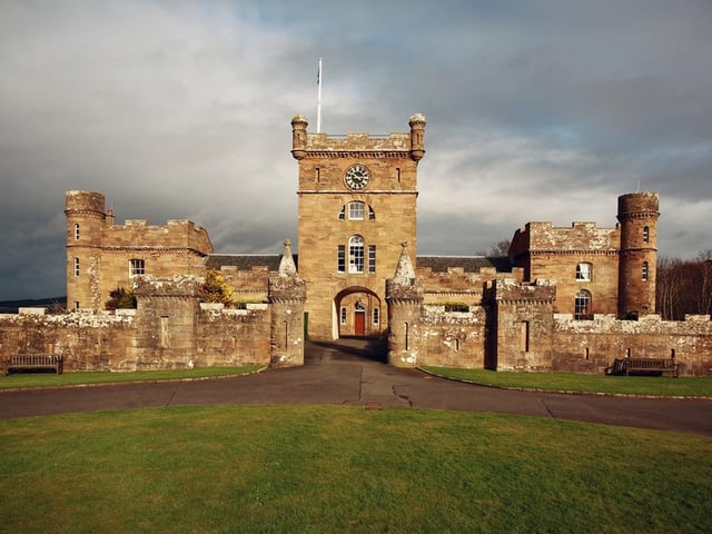 Perched on a cliff face on the Ayrshire coast, this castle is reputed to be home to at least seven ghosts, including a young woman wearing a ballgown and a piper who is said to play his pipes in the grounds.